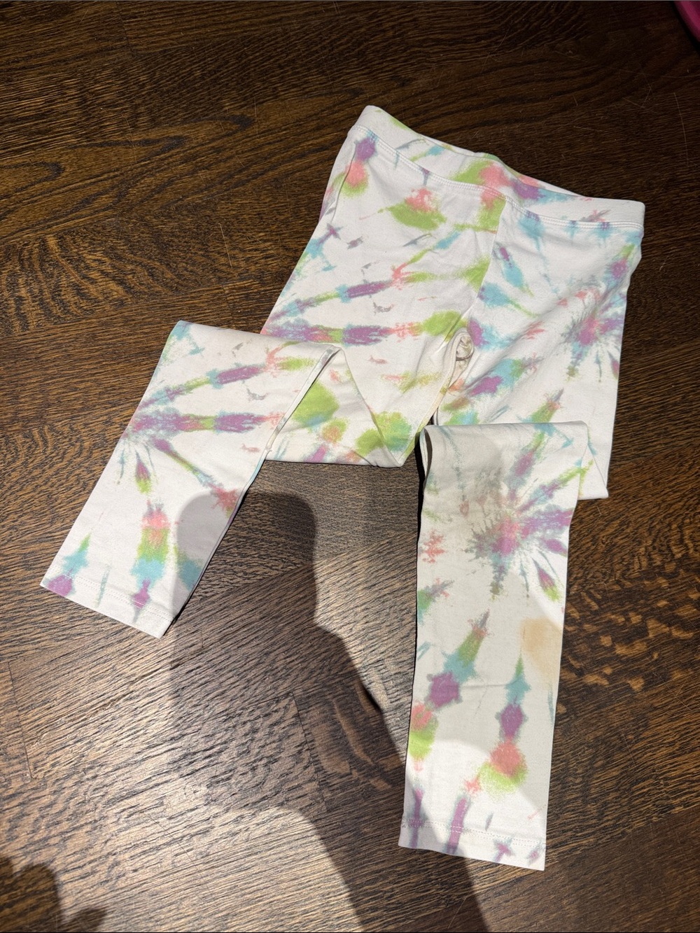 Crewcuts White Tie-Dye Leggings - Pastel Multicolor
